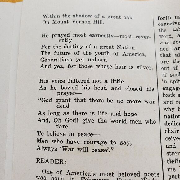 1951 Farmers Union Action Letter February Lincoln Gettysburg Address Edison - Picture 10 of 12